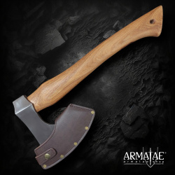 Handgeschmiedete Bartaxt mit Hickory-Stiel – Präzisionsgeschliffene Wikinger- und Bushcraft-Axt - Bild 7
