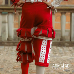 Landsknechthose Rot / Weiß – Renaissance Pluderhose 7