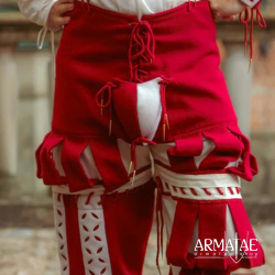 Landsknechthose Rot / Weiß – Renaissance Pluderhose 1