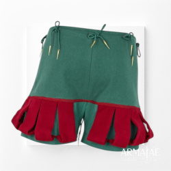 Landsknechthose Rot / Grün – Renaissance Pluderhose 5
