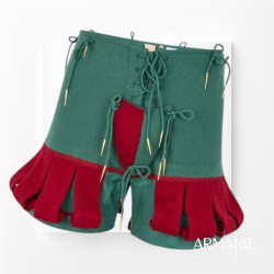 Landsknechthose Rot / Grün – Renaissance Pluderhose 3