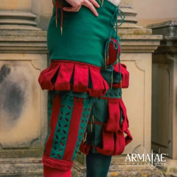 Landsknechthose Rot / Grün – Renaissance Pluderhose 9