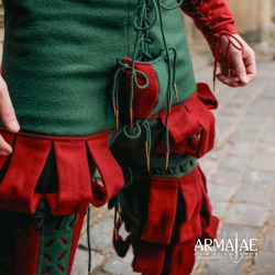Landsknechthose Rot / Grün – Renaissance Pluderhose 8