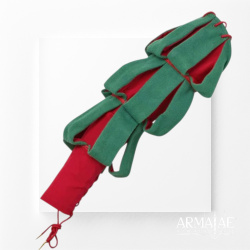 Landsknecht Wasserfallärmel Rot / Grün – Renaissance Ärmel im Landsknechtstil 2