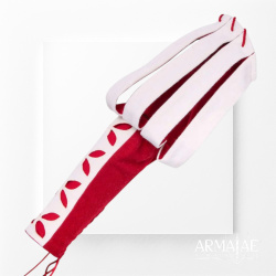 Landsknecht Blütenärmel Rot / Weiß – Renaissance Ärmel im Landsknechtstil 3