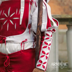 Landsknecht Blütenärmel Rot / Weiß – Renaissance Ärmel im Landsknechtstil 5