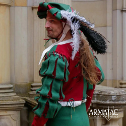 Landsknecht Wams Rot / Grün – Renaissance Wams der Landsknechtzeit 4