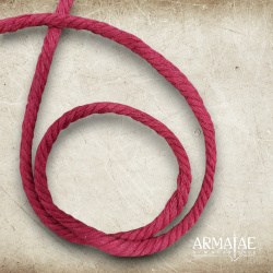 Nestelband / Nestelschnur 4 mm – Meterware aus dehnungsfreiem Baumwollseil Rot 1