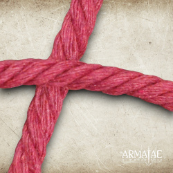 Nestelband / Nestelschnur 4 mm – Meterware aus dehnungsfreiem Baumwollseil Rot 2