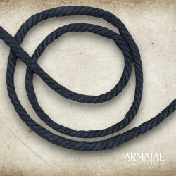 Nestelband / Nestelschnur 4 mm – Meterware aus dehnungsfreiem Baumwollseil Schwarz 1