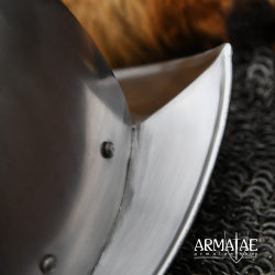 Spitzer Morion Helm mit Lederinlet – Landsknechthelm aus 1,3 mm Stahl 4