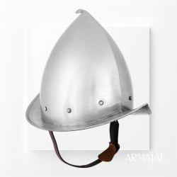 Spitzer Morion Helm mit Lederinlet – Landsknechthelm aus 1,3 mm Stahl 1
