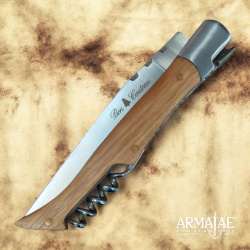 Bon Couteau Taschenmesser mit Korkenzieher – Zebraholz im Laguiole-Stil 5