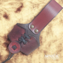 Trinkhornhalter aus Leder – Größe S – Rot, Braun oder Schwarz 3