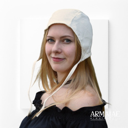 Mittelalterliche Bundhaube mit Bändern – Natur 1
