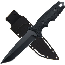 Outdoormesser Black Phantom – 420 Edelstahl mit Glasbrecher 5