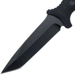 Outdoormesser Black Phantom – 420 Edelstahl mit Glasbrecher 3