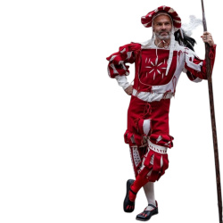 Kuhmaulschuhe „Rich Landsknecht“ – Renaissance Lederschuhe Schwarz/Rot – Gr. 36–47 - 4
