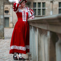 Kuhmaulschuhe „Rich Landsknecht“ – Renaissance Lederschuhe Schwarz/Rot – Gr. 36–47 - 6