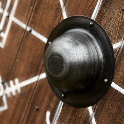 Wikinger Rundschild „Vegvísir – Wegweiser“ – 60 cm mit Rohhautrand 3
