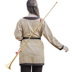 Mittelalter Heroldstrompete aus massivem Messing – handgefertigte Busine 3