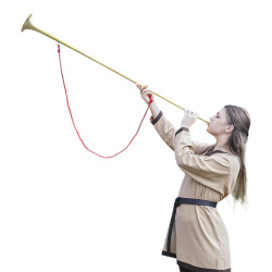 Mittelalter Heroldstrompete aus massivem Messing – handgefertigte Busine 2