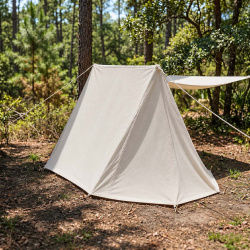Jorvik Sachsenzelt mit Vordach – 500 g/m² Baumwoll-Canvas – 290 × 250 cm 3