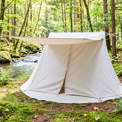 Jorvik Sachsenzelt mit Vordach – 500 g/m² Baumwoll-Canvas – 290 × 250 cm 2