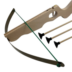 Große Kinderarmbrust aus Holz in Gewehrform – 54 cm inkl. 3 Bolzen Bild 3