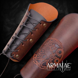 Große Wikinger Armschützer aus Leder – Jelling-Stil – Paar 4