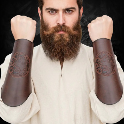 Große Wikinger Armschützer aus Leder – Jelling-Stil – Paar 1