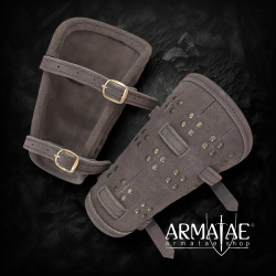 Fighter Armschützer aus dickem Wildleder – Braun oder Schwarz – Paar 2