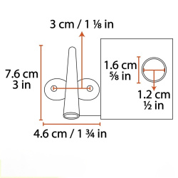 Federbuschhalter / Helmbuschhalter für Helme 3