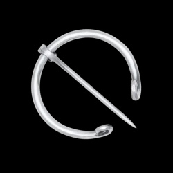 Ringfibel aus Edelstahl mit gerollten Enden 1