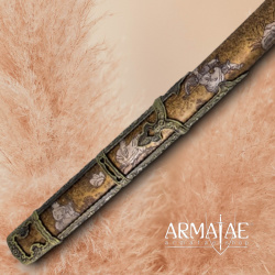 Katana „Der ewige Schutzgeist“ – 1090 Carbonstahl mit Schlangenhaut-Griff 4