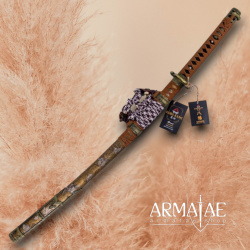 Katana „Der ewige Schutzgeist“ – 1090 Carbonstahl mit Schlangenhaut-Griff 2