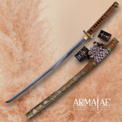 Katana „Der ewige Schutzgeist“ – 1090 Carbonstahl mit Schlangenhaut-Griff 7