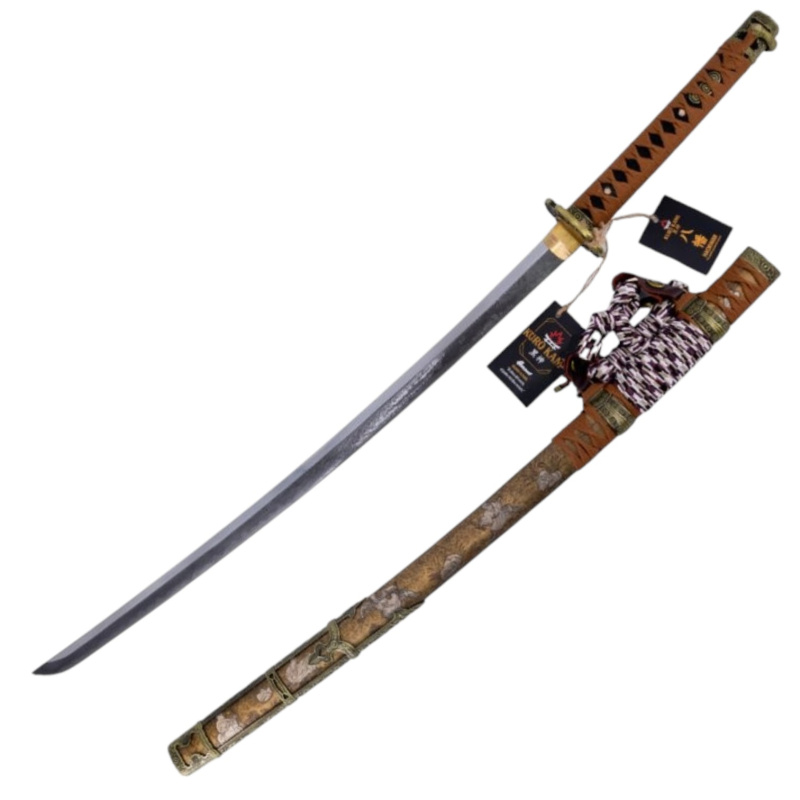 Katana „Der ewige Schutzgeist“ – 1090 Carbonstahl mit Schlangenhaut-Griff 1