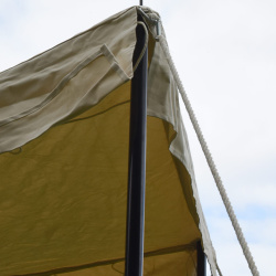 Sächsisches Zelt, Händlerzelt 4 × 6 m – 425 g/m² Baumwolle – Natur 6