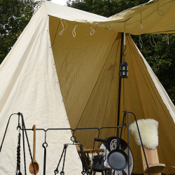 Sächsisches Zelt, Händlerzelt 4 × 6 m – 425 g/m² Baumwolle – Natur 7