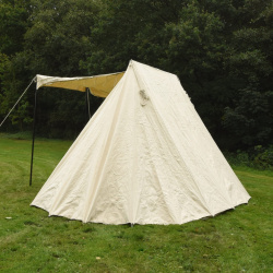 Sächsisches Zelt, Händlerzelt 4 × 6 m – 425 g/m² Baumwolle – Natur 8
