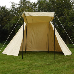 Sächsisches Zelt, Händlerzelt 4 × 6 m – 425 g/m² Baumwolle – Natur 9