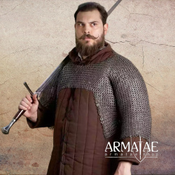 Vernietetes Kettenhemd mit Halbarm – 9 mm Flachringe – M bis XXL 3