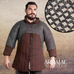 Vernietetes Kettenhemd mit Halbarm – 9 mm Flachringe – M bis XXL 7