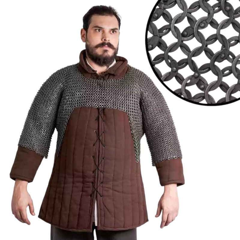 Vernietetes Kettenhemd mit Halbarm – 9 mm Flachringe – M bis XXL 1