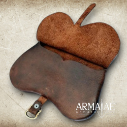 Mittelalterliche Nierentasche aus Leder – Braun oder Schwarz – 15. Jahrhundert 3