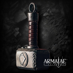 Mini Hammer im Mjölnir-Stil – witzige LARP-Wurfwaffe & Geschenkidee – 15 cm 2