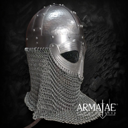 Vendelhelm mit Kettenbrünne, 1,2 mm Stahl auf https://armatae.shop - Bild 11