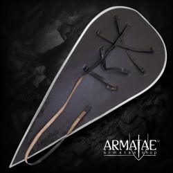 Normannenschild mit Stahlkreuz – 129 cm – Holz 3