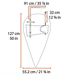 Großer Normannenschild aus Holz – weißer Leinwandbezug – 127 cm 6
